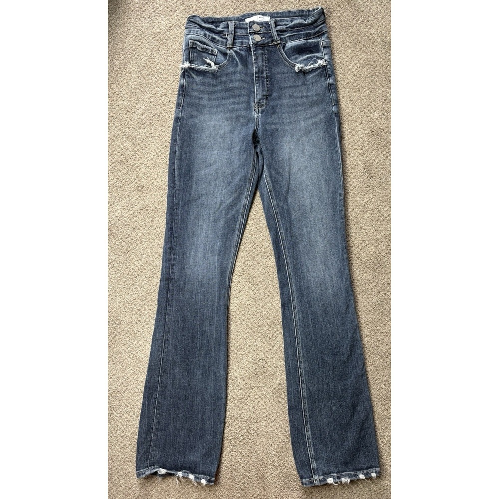 BKE Billie Jeans Womens Size 28x33.5 Slim Fit High-Rise Bootcut Distressed Denim - Picture 2 of 10